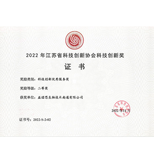 江苏省科协科技创新优秀服务奖